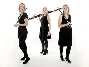 The Marylebone Trio with their woodwind instruments